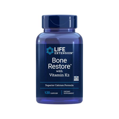 Life Extension Bone Restore z vitaminom K2, 120 kapsul