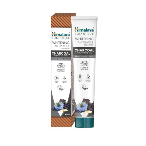Himalaya Botanique belilna zobna pasta z ogljem in črno kumino – 75 ml | Vitanatura