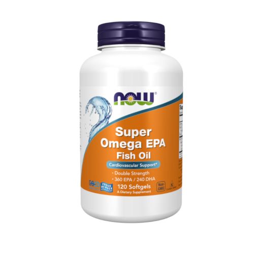 Super Omega-3 EPA NOW 120 kapsul - ribje olje z visoko koncentracijo EPA in DHA