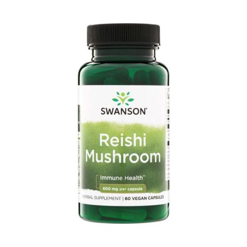 Swanson Reishi goba (Ganoderma lucidum) 600 mg – 60 veganskih kapsul za podporo imunskemu sistemu