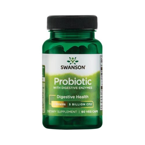 Swanson Probiotik s prebavnimi encimi, 60 kapsul