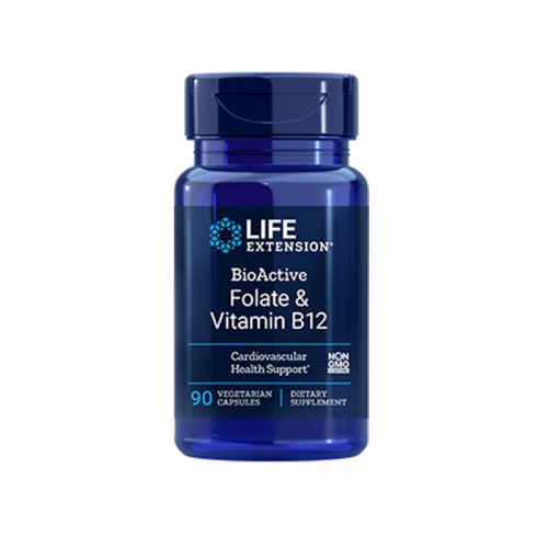 Life Extension - BioActive folat in vitamin B12, 90 kapsul