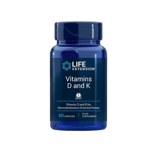 Life Extension - Vitamina D in K, 60 vegetarijanskih kapsul
