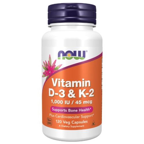 NOW Vitamin D-3 in K-2, 120 kapsul