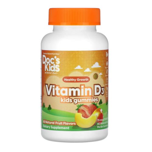 Dr.. Best Vitamin D3 medvedki, za otroke, 60 medvedkov
