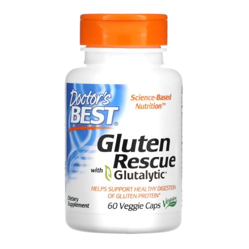 Doctor's Best Gluten Rescue with Glutalytic, 60 veganskih kapsul