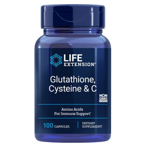 Life Extension Glutation, Cistein in C, 100 kapsul