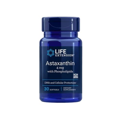 Life Extension - Astaksantin s fosfolipidi, 4 mg, 30 mehkih kapsul