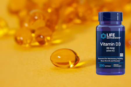 Life Extension Vitamin D3, 1000 I.E., 250 mehkih kapsul